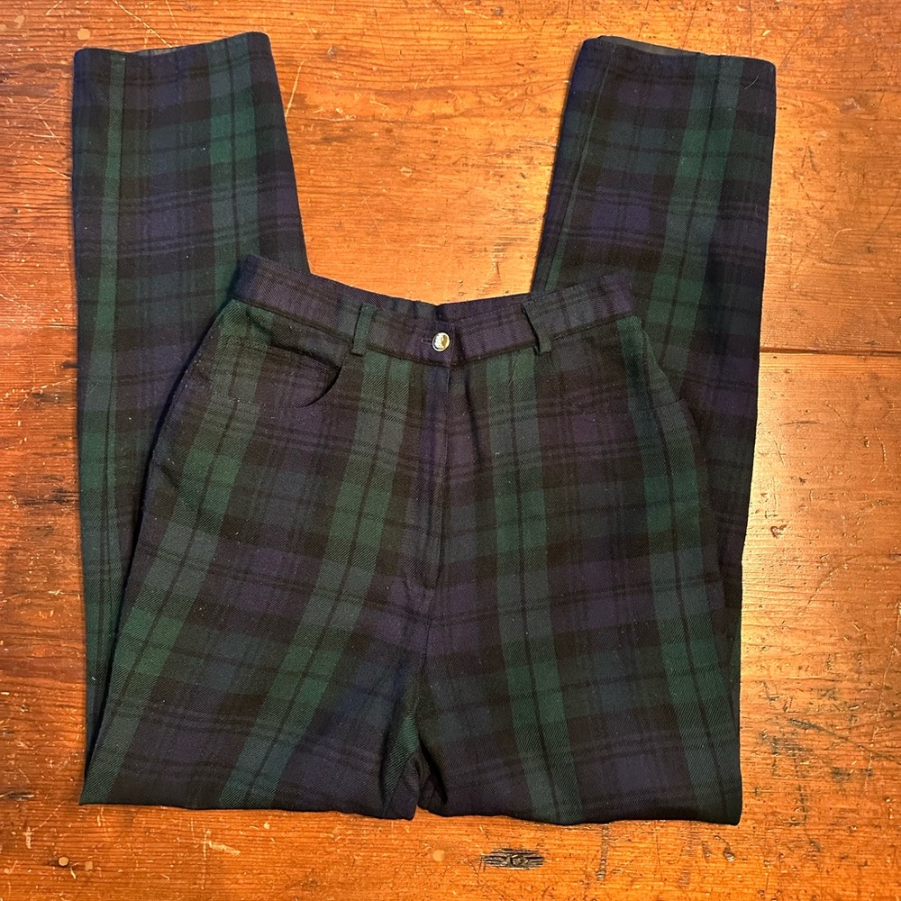 Ralph Lauren Plaid Slacks - 100% Worsted Wool